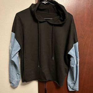 Two toned hooded sweater